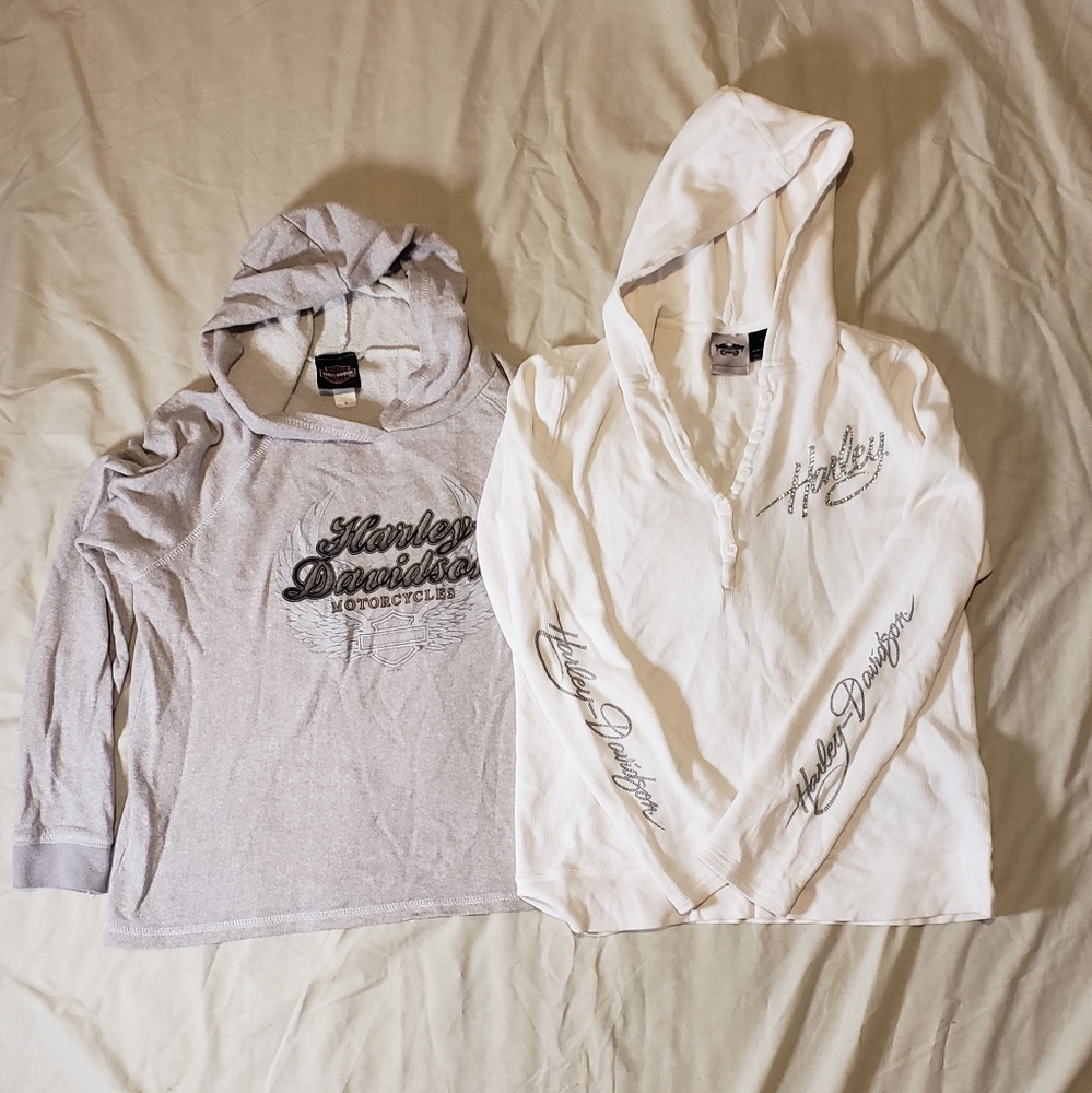 5/25 Vintage Harley Davidson Motorcycle Sweatshirts Hooded Rhinestone St. Louis